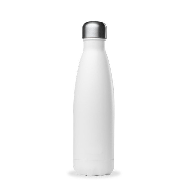Balta nerūsējošā tērauda ceļojumu pudele 500 ml Matt – Qwetch-image-2