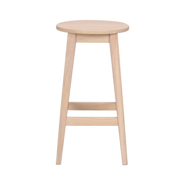 Dabīga toņa ozola masīvkoka bāra taburete (sēdekļa augstums 65 cm) Austin – Rowico-image-3