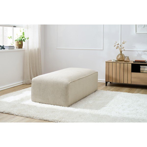 Bēšs velveta modulārais kāju soliņš Megeve – Bobochic Paris-image-4