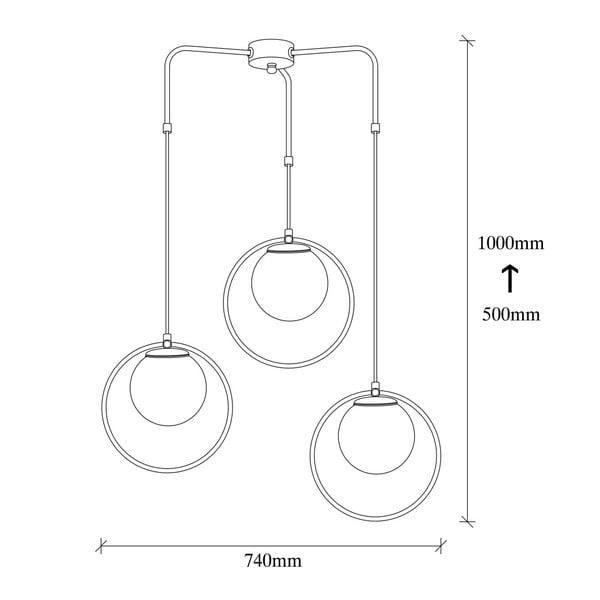 Melna metāla griestu lampa Opviq lights Nazarios-image-3