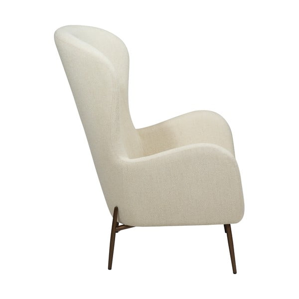 Krēmkrāsas atpūtas krēsls no buklē auduma Glam – DAN-FORM Denmark-image-3