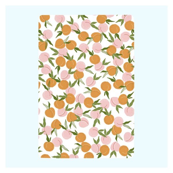 Oranžs/rozā palags ar gumiju 200x200 cm Peach fruits – Aware-image-3