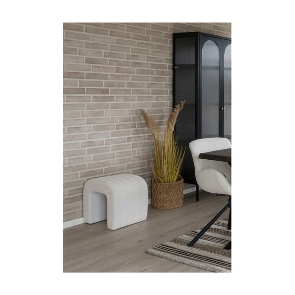 Balts pufs no buklē auduma Colma – House Nordic-image-3
