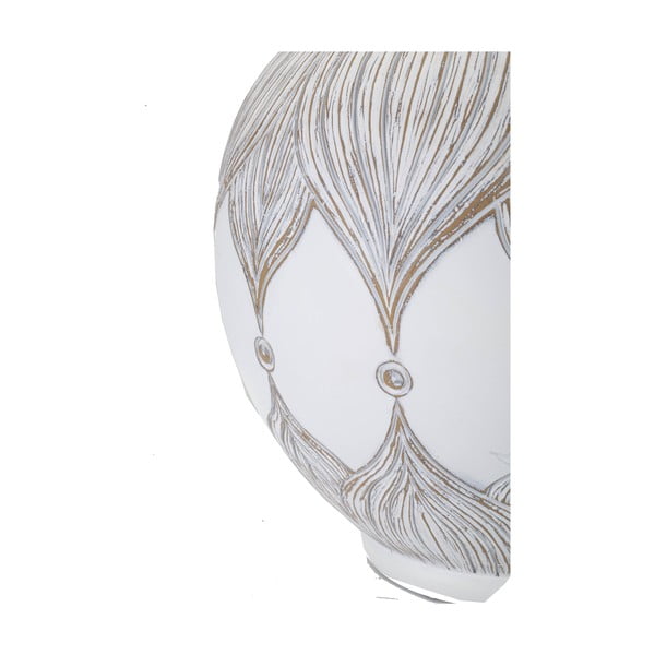 Balta/bēša galda lampa ar auduma abažūru (augstums 59 cm) Atene – Mauro Ferretti-image-1