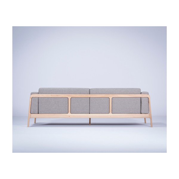 Pelēks dīvāns ar ozolkoka konstrukciju Gazzda Fawn, 240 cm-image-3