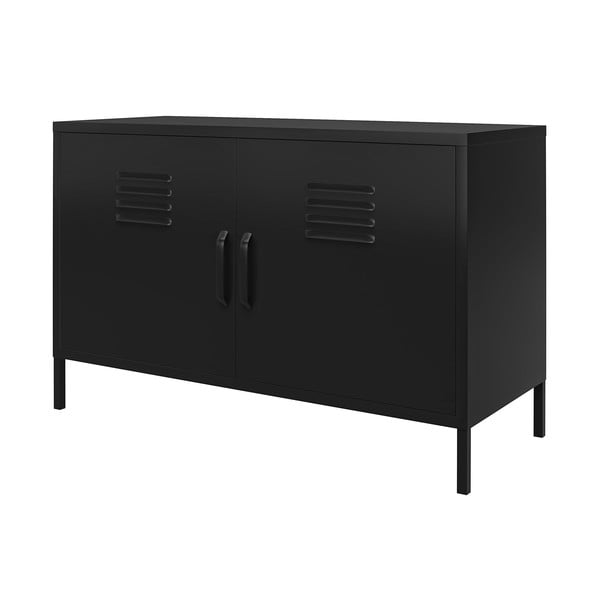 Melns metāla skapītis 100x64x40 cm Mission District – Støraa-image-3