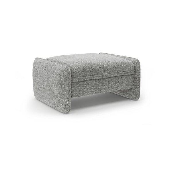 Gaiši pelēks kāju soliņš no šenila auduma Georgia – Micadoni 