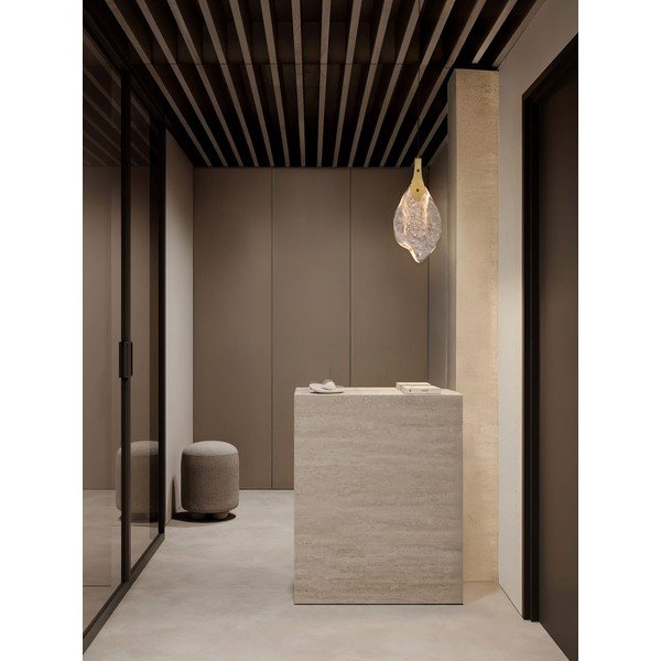 Zelta krāsas tērauda LED piekaramā lampa ar regulējamu spilgtumu ar stikla abažūru ø 17,5 cm Bellina – Nova Luce-image-1