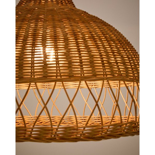 Dabīga toņa rotangpalmas abažūrs ø 40 cm Loura – Kave Home-image-3