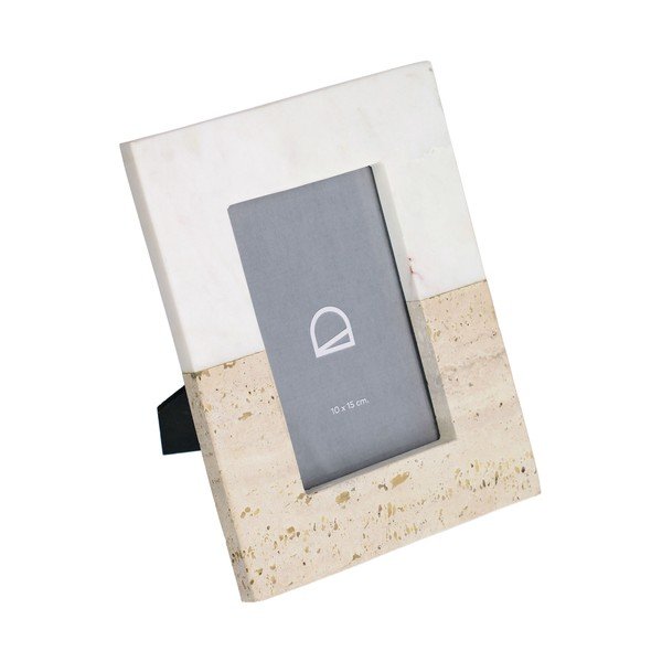 Balts akmens stāvošs foto rāmis 18x23 cm Uria – Kave Home