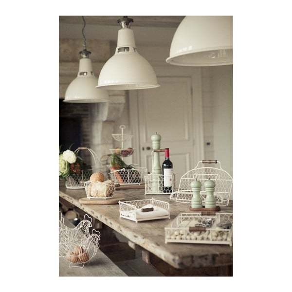 Balts metāla grozs T&G Woodware Provence, 29 x 21 cm-image-1