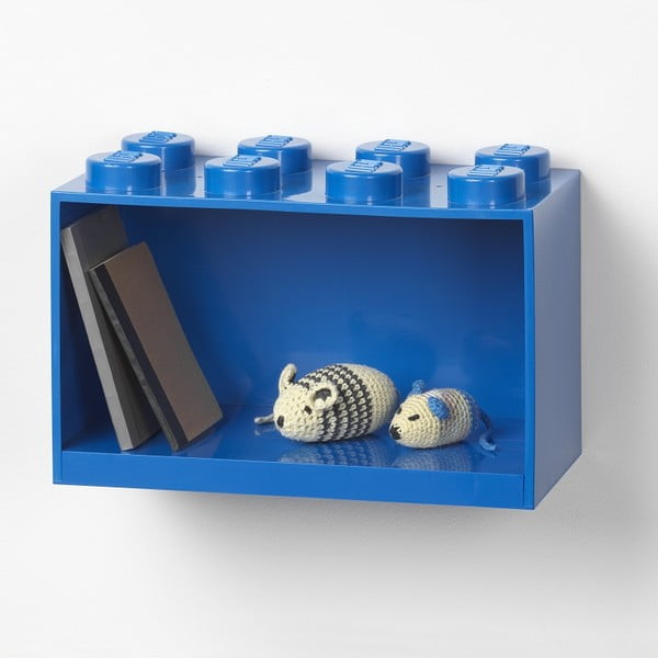 Bērnu zilais sienas plaukts Brick 8 - LEGO®