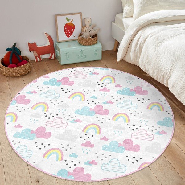 Balts bērnu paklājs ø 120 cm Comfort – Mila Home-image-1