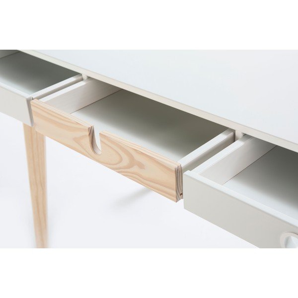 Balts rakstāmgalds ar priedes koka kājām Marckeric Kiara-image-4