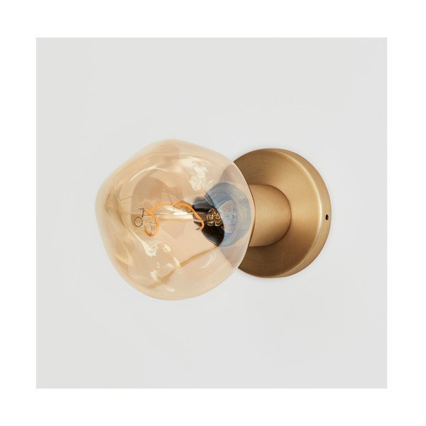 Bronzas krāsas sienas lampa ar regulējamu spilgtumu/bez abažūra Lochan – tala-image-3