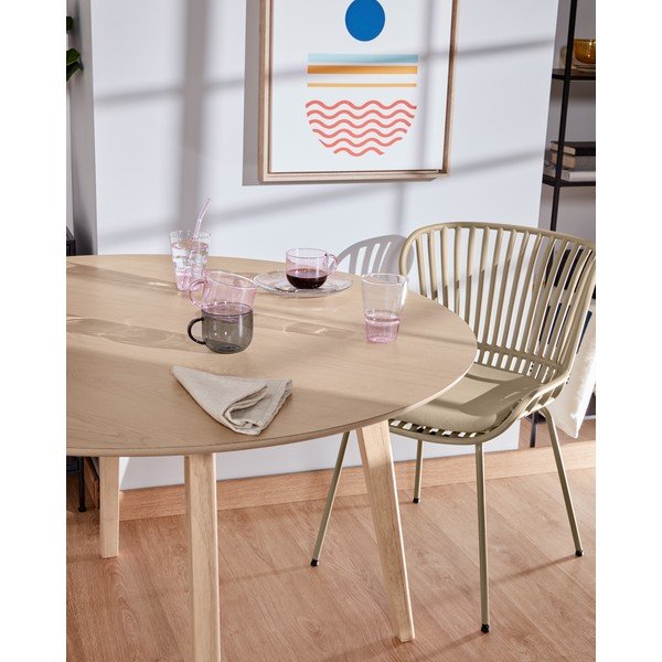 Bēšs dārza krēsls ar tērauda konstrukciju Kave Home Surpik-image-4