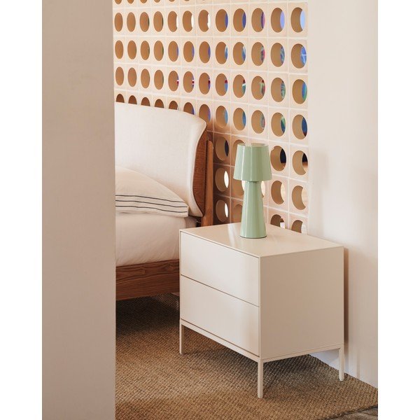 Balts naktsskapītis Vedrana – Kave Home-image-1