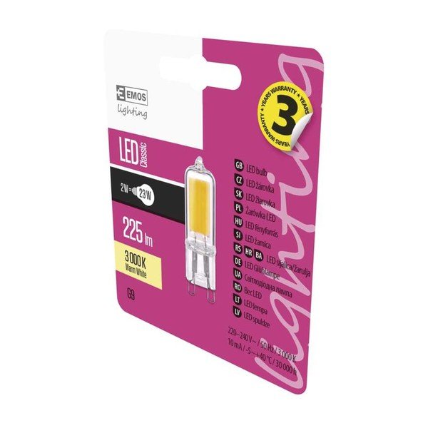 LED spuldze Classic JC A++ Warm White, 2W G9 - EMOS-image-1