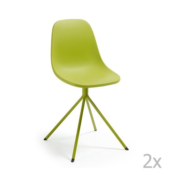 2 zaļo ēdamistabas krēslu komplekts La Forma Mint