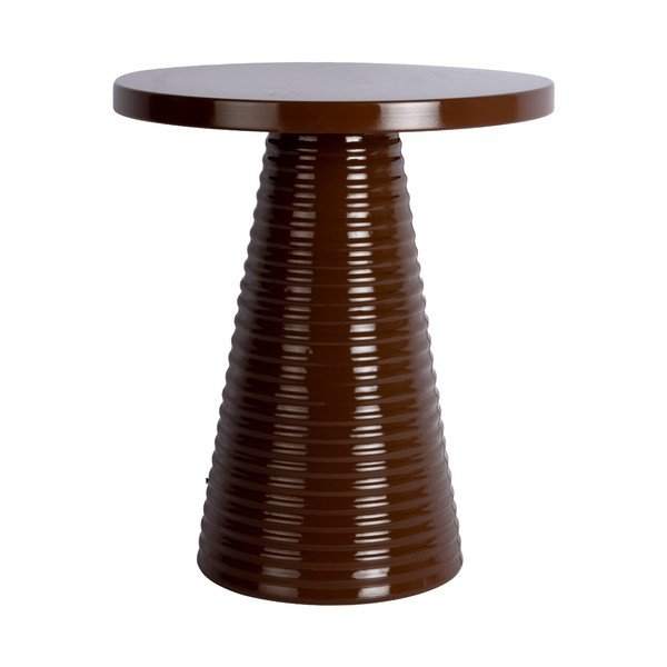 Metāla apaļš sānu galdiņš ø 40 cm Catania Ribbed – Leitmotiv