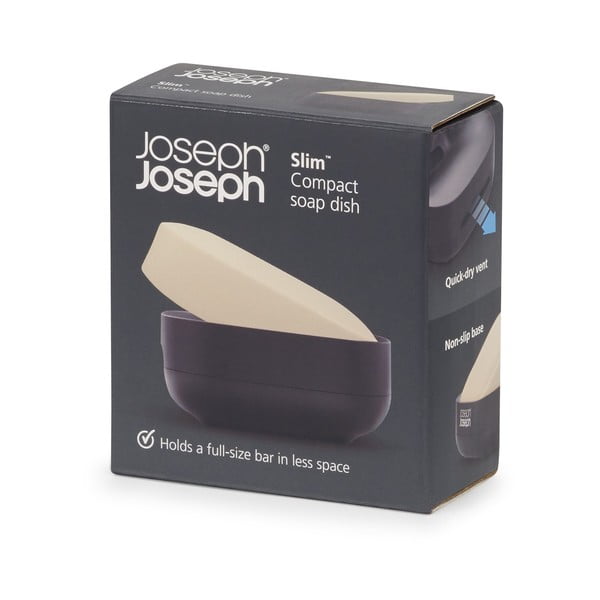 Melns plastmasas ziepju trauks Slim – Joseph Joseph-image-3
