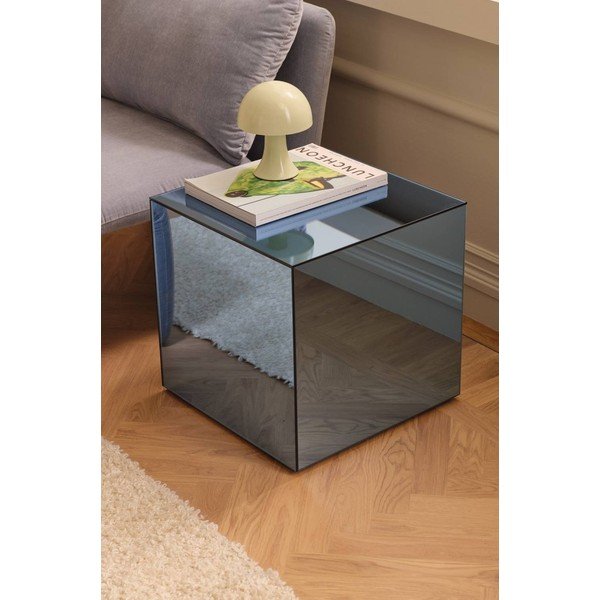 Stikla sānu galdiņš 45,5x45,5 cm Cube – Ellos Home-image-1