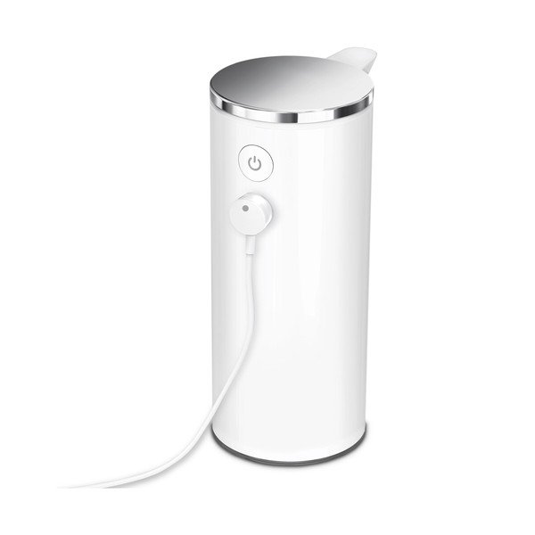 Balts automātiskais ziepju dozators no tērauda 266 ml – simplehuman-image-3