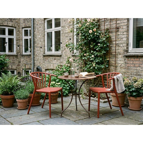 Brūns plastmasas dārza krēsls Capri – Bonami Essentials-image-1