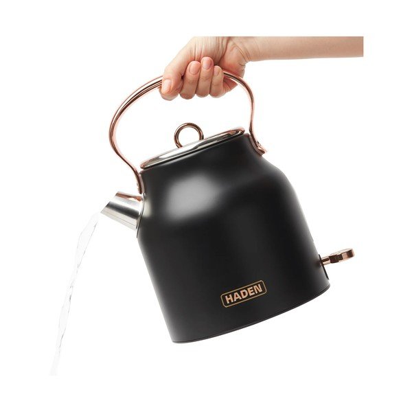 Melna elektriskā tējkanna 1,7 l Heritage – Haden-image-2