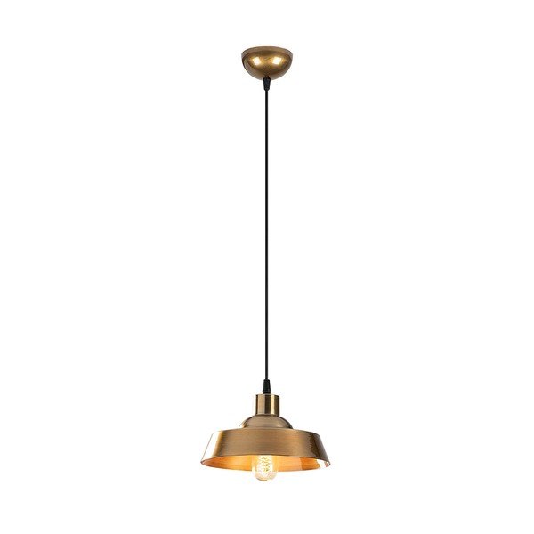 Zelta krāsas piekaramā lampa ar metāla abažūru ø 22 cm Berceste – Opviq lights-image-2