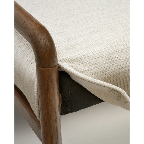 Krēmkrāsas/dabīga toņa sols no šenila auduma Macaret – Kave Home-image-4