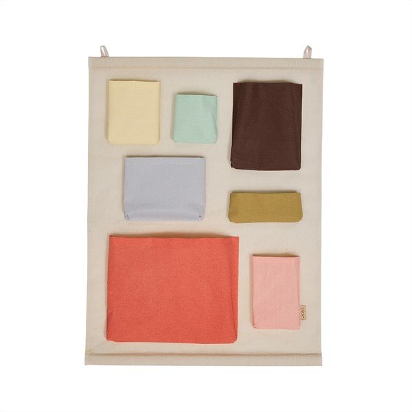 Bēšs tekstila piekaramais organizators 60x2x80 cm Saga – OYOY Mini