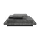 Pelēks žurnālgaldiņš ar betona imitāciju 110x110 cm Slate – TemaHome