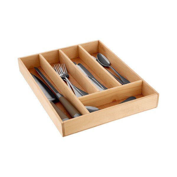 Dabīga toņa koka galda piederumu organizators 30 x 38 cm – Premier Housewares