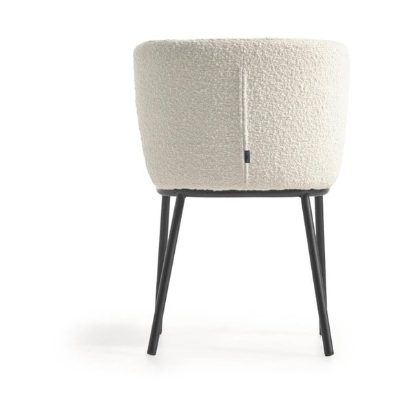 Balts polsterēts ēdamistabas krēsls Ciselia – Kave Home-image-3