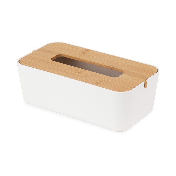 Balta salvešu kaste ar bambusa vāku Compactor Basic-image-2