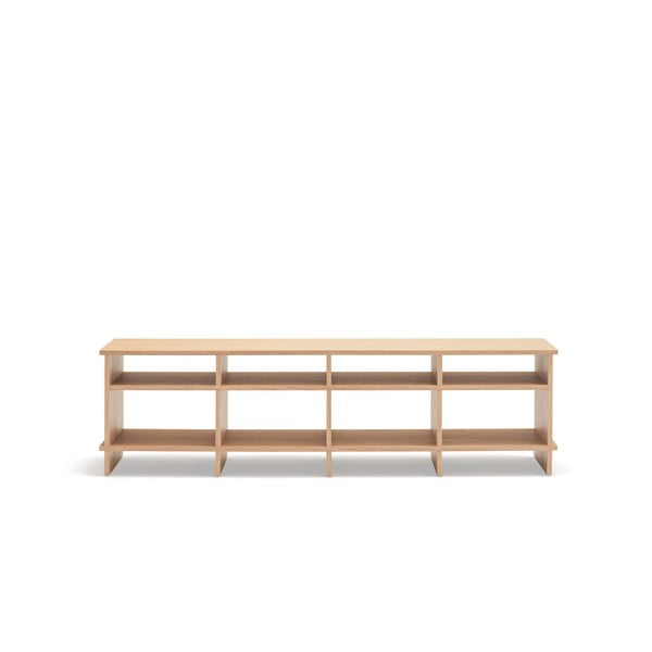 Dabīga toņa TV galdiņš ar ozolkoka imitāciju 180x50x40 cm Inari – Teulat