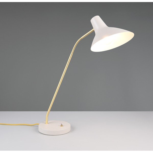 Zelta krāsas/ziloņkaula krāsas galda lampa ar saliekamu konstrukciju (augstums 54 cm) Traveller – Trio-image-1