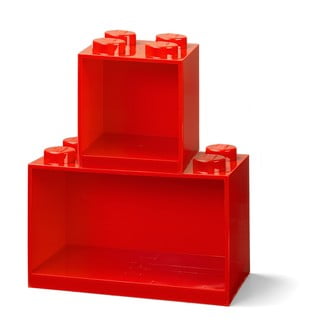 2 bērnu sarkano sienas plauktu komplekts Brick - LEGO®