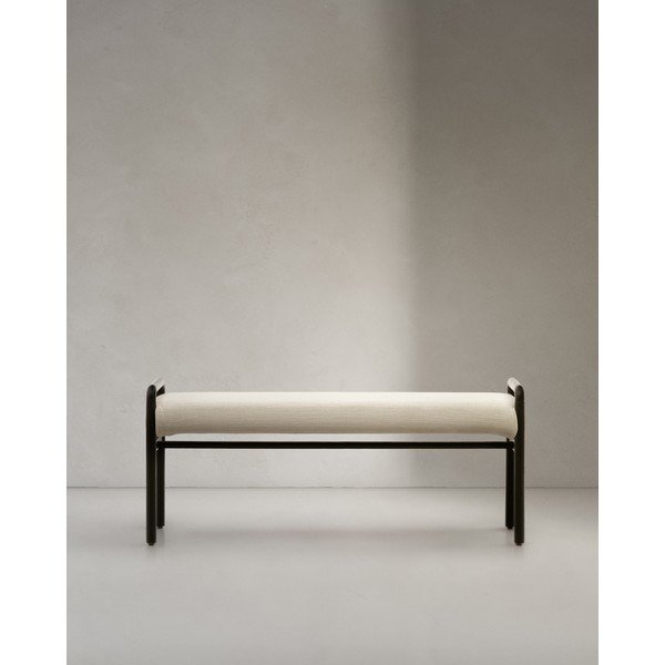 Melns/krēmkrāsas sols no šenila auduma Macaret – Kave Home-image-4