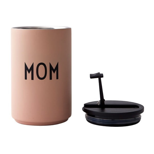 Rozā/bēša termokrūze 350 ml Mom – Design Letters-image-2