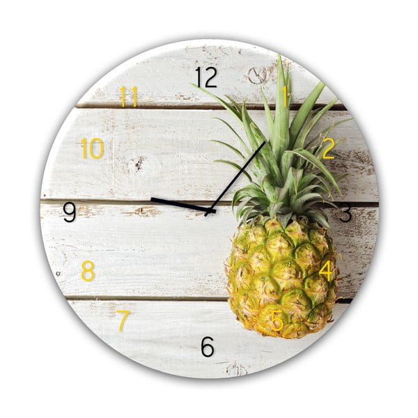 Sienas pulkstenis Styler Glassclock Pineapple, ⌀ 30 cm