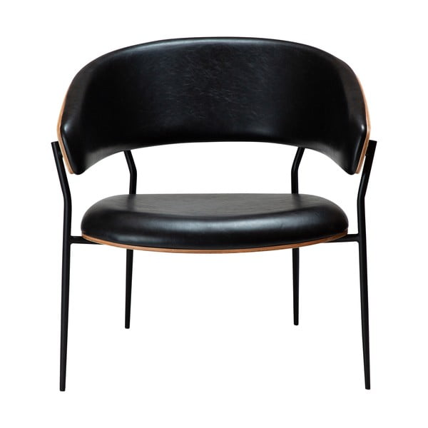 Melns atpūtas krēsls no ādas imitācijas Crib – DAN-FORM Denmark