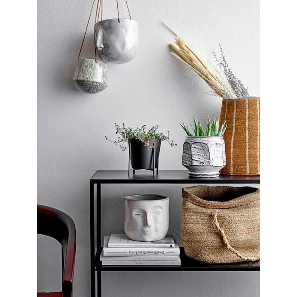 Balts terakotas puķu pods Bloomingville Ignacia, augstums 15,5 cm-image-1