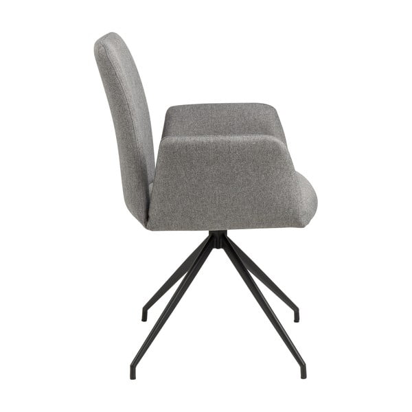 Pelēks polsterēts ēdamistabas krēsls ar roku balstiem Naya – Actona-image-4