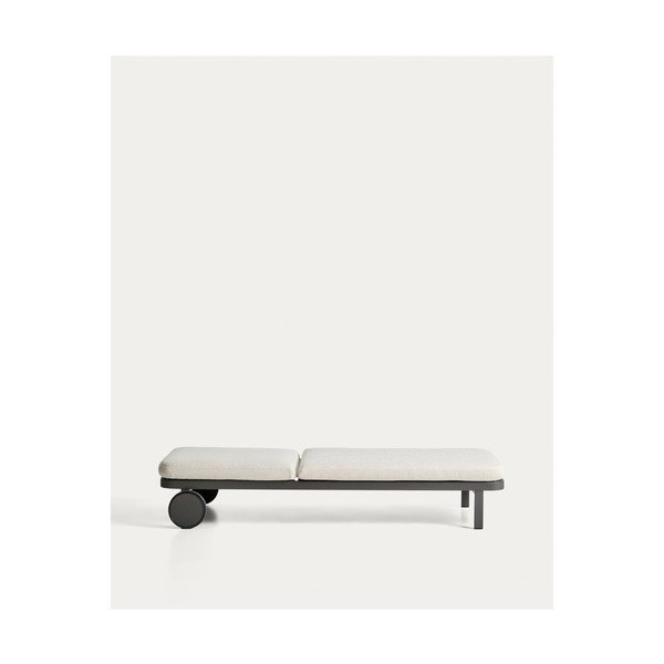 Tumši pelēks metāla regulējams dārza zvilnis Kionia – Kave Home-image-4