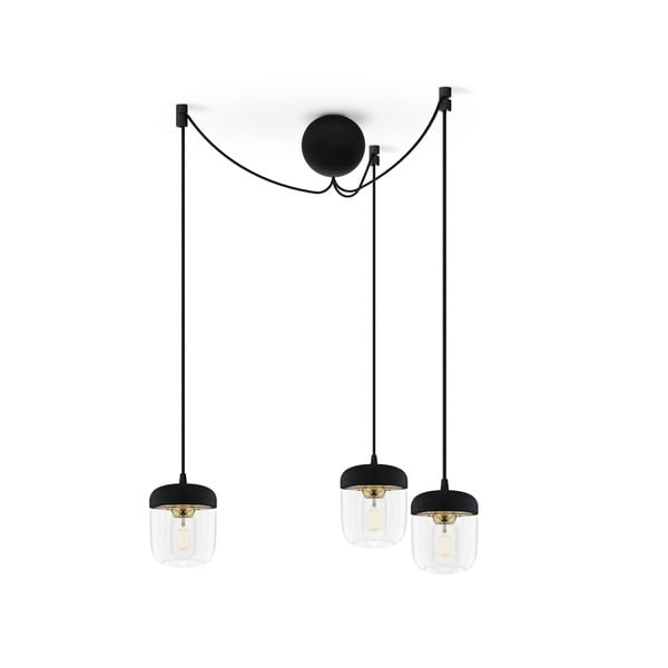 Melns trīskāršais piekares kabelis UMAGE Cannonball gaismekļiem-image-1