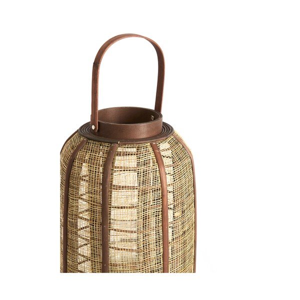 Koka/tekstila laterna (augstums 34,5 cm) Serein – Light & Living-image-1
