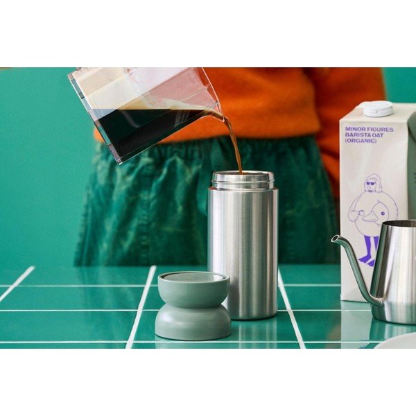 Sudraba krāsas/salvijas zaļa nerūsējošā tērauda termokrūze 350 ml Ellipse – Mepal-image-1