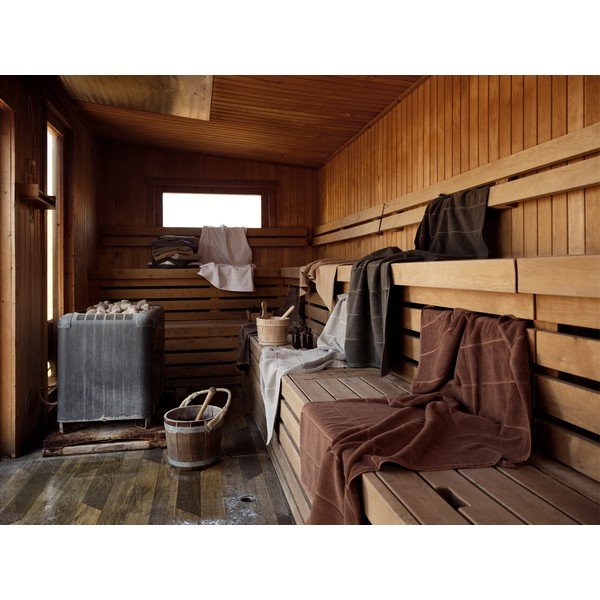 Tumši zaļš frotē kokvilnas dvielis 50x100 cm Sauna – Zone-image-1